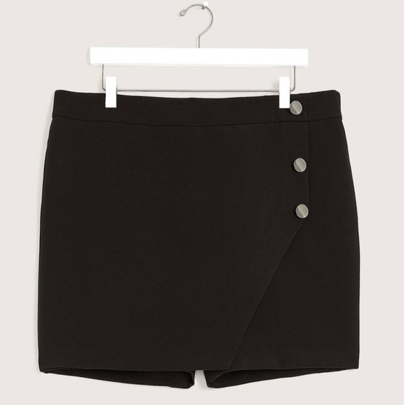 Black Asymmetrical Skort - Addition Elle - Picture 3 of 3